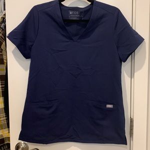 Figs navy scrub top